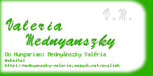 valeria mednyanszky business card